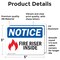 Signmission Fire Riser Inside Sign, Vinyl Decal, 5in W x 3.5in L, 2PK OS-2PACK-NS-D-35-L-12649 - alternate 4